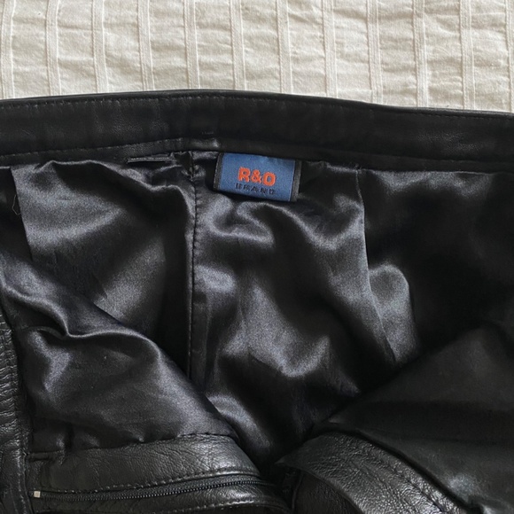 Black Vintage Leather pants, 26 waist - Picture 3 of 5